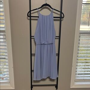 Lush Light Blue Backless Dress